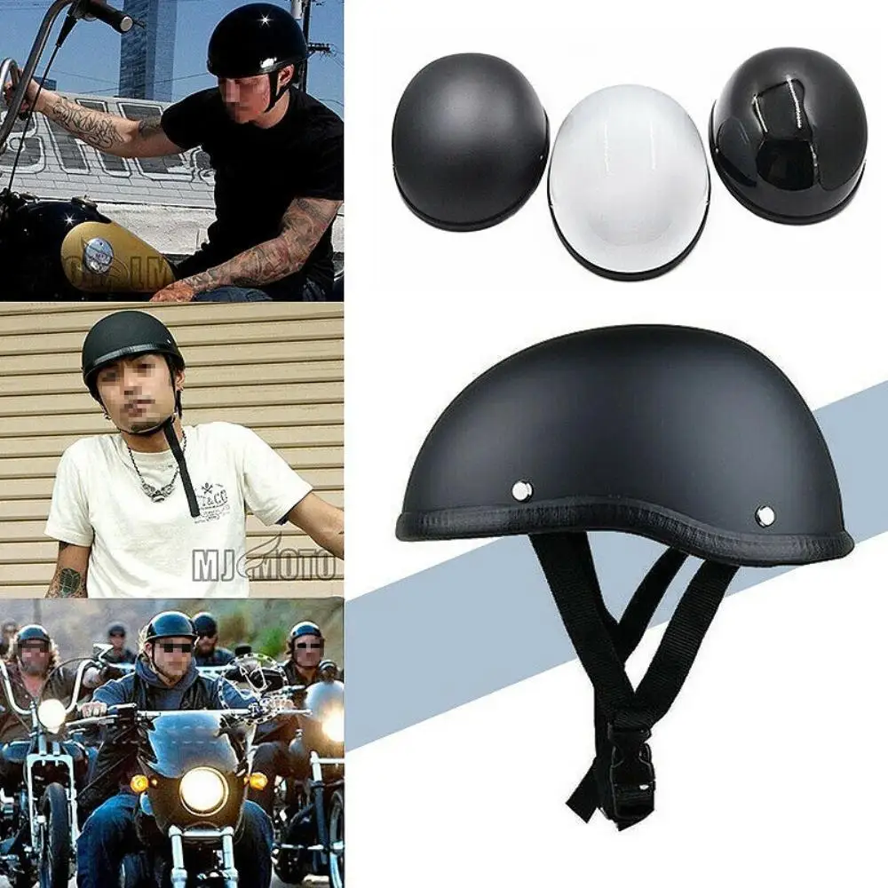Мотоциклетный шлем из немецкой кожи, винтажный Casco, Мотоциклетный шлем с открытым лицом, Ретро-полушлем, Байкерский шлем пилота, Мотоциклетное снаряжение - 1