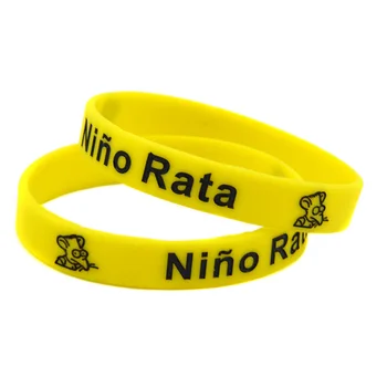 1 шт. силиконовый браслет Nino Rata с логотипом милой мышки желтого цвета