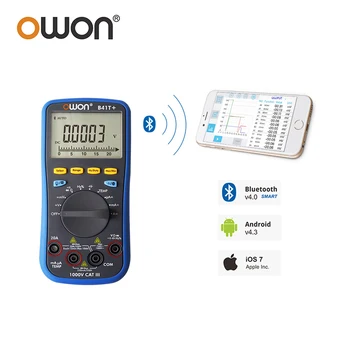 OWON B41T + 4 1/2 Цифровой Мультиметр True RMS с Регистратором данных BLE4.0 3-в-1 Температура 1000 В 20A DC Вольтметр Переменного тока Измеритель тока