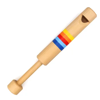 Детские Музыкальные Инструменты Тянущий Свисток Мини-Игрушки Обучающая Обучающая Флейта Деревянный Ребенок