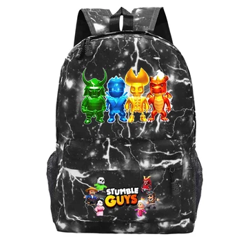 Рюкзак Stumble Guys Аниме Рюкзак для ноутбука Дорожные школьные сумки для девочек-подростков Рюкзак с героями мультфильмов Harajuku