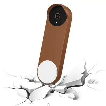 Силиконовый защитный чехол для дверного звонка, водонепроницаемый чехол для дверного звонка, защищающий от падения, для аксессуаров для дверного звонка Google Nest, черный